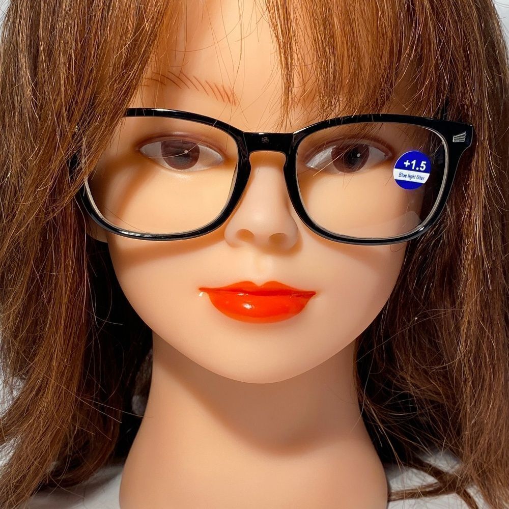 1505 Colette 1.5 Black Reading Glasses Soft Butterfly Readers NWT